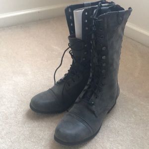 MADDEN GIRL Calf high lace up booties